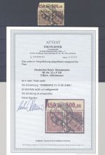 Dt. Reich Dienst Mi. Nr. 33 c P OR, 50 Pfg. Oberrand gestempelt, FA BPP