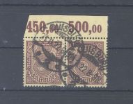 Dt. Reich Dienst Mi. Nr. 33 c P OR, 50 Pfg. Oberrand gestempelt, FA BPP