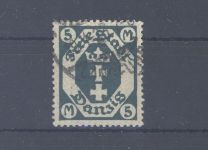 Danzig Michel Nummer 108 Y, 5 Mark 1922 gestempelt, geprüft BPP
