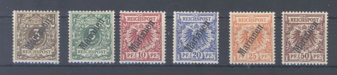 Dt. Kolonien Marianen Michel Nr. 1-6 II, Freimarken 1900 ungebraucht *