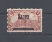 Saargebiet Michel Nummer 17 B I, 1 Mark Sarre ungebraucht * , FA BPP