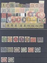 Altdeutschland, enormer Bestand auf 10 Steckkarten