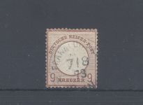 Dt. Reich Michel Nummer 27b, 9 Kreuzer Brustschild gestempelt, geprüft