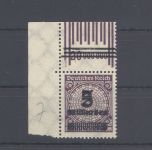 Dt. Reich Michel Nr. 332 A W b OPD A b OR, 5 Mrd. 1923 **, FA BPP