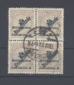 Dt. Reich Dienst Mi. Nr. 84, 2 Mrd. 1923 Viererblock gestempelt, FA BPP