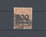 Dt. Reich Dienst Mi.Nr. 95y, 800 Td. Dienst 1923 gestempelt geprüft BPP