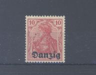 Danzig Michel Nummer 2a, 10 Pfg. Freimarke 1920 **, geprüft BPP