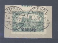 Danzig Michel Nr. 9b, 1,50 Mark 1920 Briefstück, geprüft Infla - BPP