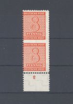 SBZ, 2 x Michel Nr. 118 A Y, 8 Pfg. 1945 AY UM **, Paar, FA Kopie BPP