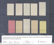 Dt. Reich Michel Nummer 68-77 U, Reichspost 1902 ** vom Unterrand