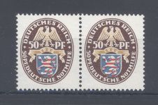 Dt. Reich Michel Nummer 401y, 50 Pfg. Nothilfe 1926 im ** Paar