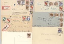 Franz. Zone Allg. Ausgaben, interessanter Belege Posten mit Mi. 5 MiF
