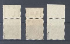 Berlin, 3 ** Oberrand Werte aus 21-34 Rotaufdruck 1949, geprüft BPP