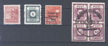 SBZ, kleiner **/gestempelter Posten, meist geprüft BPP