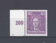 Dt. Reich Michel Nummer 395, 40 Pfg. Berühmte Deutsche ** Seitenrand