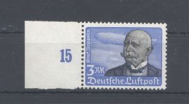 Dt. Reich Michel Nr. 539y, 3 Mark 1934 y Gummierung als ** Randwert