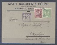 Dt. Bes. 1. WK Stadtpost Warschau, Firmen Zensurbrief aus Wien