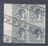 Bizone Mi.Nr. 40 IBI, 12 Pfg. schräger Bandaufdruck **/* Viererblock