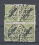 Dt. Reich Dienst, Viererblock Michel Nr. 86, 10 Mrd. gestempelt, geprüft