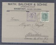 Dt. Bes. 1. WK Stadtpost Warschau, Firmen Zensurbrief aus Wien