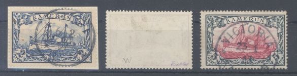Dt. Kolonien Kamerun Michel Nr. 17-19 aus Freimarken 1900 gestempelt