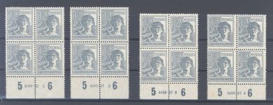 All. Bes. Michel Nummer 947, 12 Pfg. als */** HAN 4088 47 - 1-4 Paare