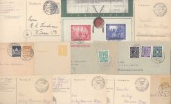 All. Bes. und Bizone, umfangreicher gestempelter Posten und 11 Belege