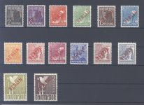 Berlin Michel Nummer 21-34 Rotaufdruck 1949 **, geprüft BPP