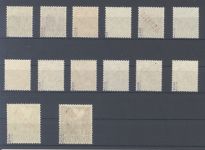 Berlin Michel Nummer 21-34 Rotaufdruck 1949 **, geprüft BPP