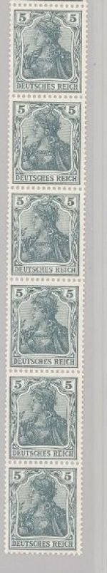 Dt. Reich Mi Nr. 85 I a 5 Pfg. Germania 1905-13 ** Elferstreifen, gp. BPP