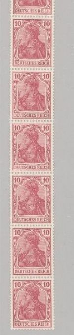Dt. Reich, 3 Germania Elferstreifen ** als Posten