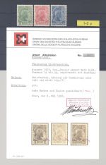 Liechtenstein Michel Nr. 1-3y, Freimarken 1915 ungebraucht *, Befund