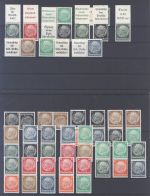 Dt. Reich, **/* Posten Hindenburg Zusammendrucke auf 4 Steckkarten