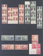 Dt. Reich, **/* Posten Zusammendrucke ab Wagner auf 6 Steckkarten