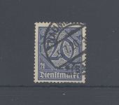 Dt. Reich Dienst Mi.Nr. 19b, 20 Pfg. 1920 Farbe b gestempelt, FA BPP