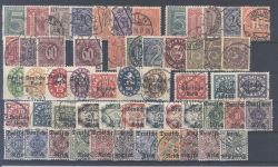 Dt. Reich Dienst Michel Nummer 16-64 gestempelt, viel geprüft Infla