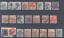 SBZ, gestempelter Posten Handstempel Ausgaben mit 3 Belegen