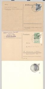 SBZ, gestempelter Posten Handstempel Ausgaben mit 3 Belegen