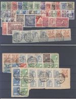 SBZ, umfangreicher gestempelter Posten mit Brief auf 5 Steckkarten