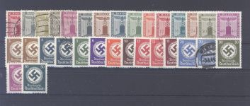 Dt. Reich Dienst, umfangreicher Posten auf 3 Steckkarten