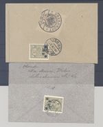 Dt. Bes. 1. WK Stadtpost Warschau, 2 interessante Briefe als Posten