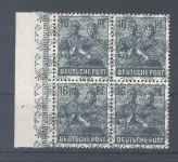 Bizone Michel Nummer 42 IIb, 16 Pfg. Farbe b ** Viererblock, gp. BPP