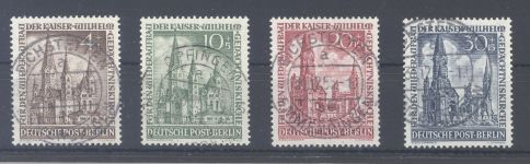 Berlin Michel Nummer 106-09, Gedächtniskirche Topstempel, gp. BPP