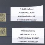Württemberg, 6 verschiedene interessante Besonderheiten, gp. BPP