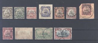 Dt. Kolonien Ostafrika Michel Nr. 11-21, Freimarken 1901 gestempelt