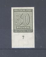 SBZ Michel Nummer 135 Xb U, 30 Pfg. Freimarke 1945 ungezähnt **