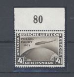 Dt. Reich Michel Nummer 458, 2 RM Polarfahrt 1931 ** Oberrand, FA BPP