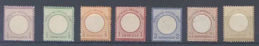 Dt. Reich Michel Nummer 16-22, Groschen gr. Brustschild ungebraucht