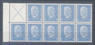 Dt. Reich, Heftchenblatt 60 B, Reichspräsidenten 1932 **