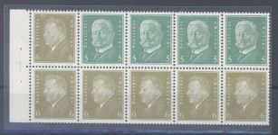 Dt. Reich, Heftchenblatt 61 B, Reichspräsidenten 1932 **